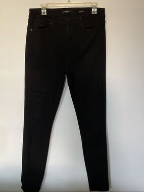 Fidelity Denim Gwen High-Rise Skinny Jeans — Black